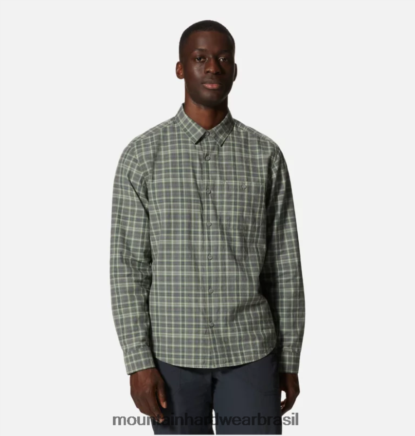 xadrez de dossel de campo homens Mountain Hardwear camisa grande de manga comprida em algodão topos AD28F6393 xadrez de dossel de campo homens Mountain Hardwear camisa grande de manga comprida em algodão topos AD28F6393