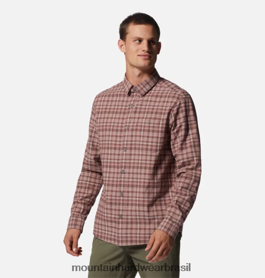 xadrez de dossel de terra argilosa homens Mountain Hardwear camisa grande de manga comprida em algodão topos AD28F6392 xadrez de dossel de terra argilosa homens Mountain Hardwear camisa grande de manga comprida em algodão topos AD28F6392