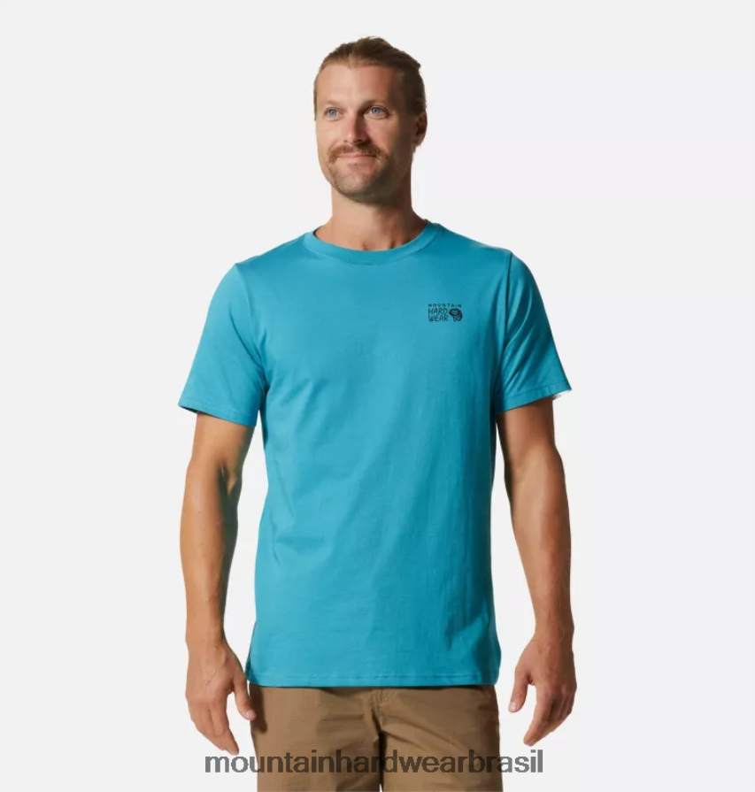 azul teton homens Mountain Hardwear logotipo mhw em uma caixa de manga curta topos AD28F6348 azul teton homens Mountain Hardwear logotipo mhw em uma caixa de manga curta topos AD28F6348