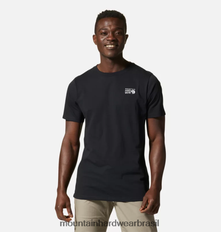 preto homens Mountain Hardwear logotipo mhw em uma caixa de manga curta topos AD28F6345 preto homens Mountain Hardwear logotipo mhw em uma caixa de manga curta topos AD28F6345