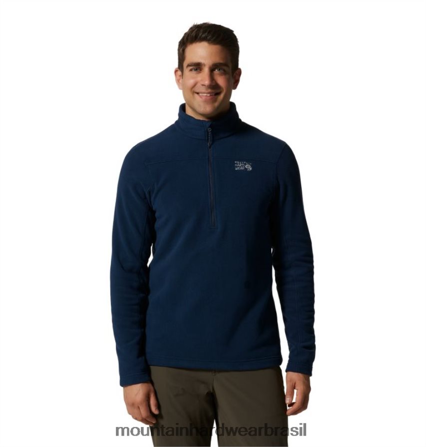 marinha homens Mountain Hardwear microchill 2.0 1/2 zip topos AD28F6391 marinha homens Mountain Hardwear microchill 2.0 1/2 zip topos AD28F6391