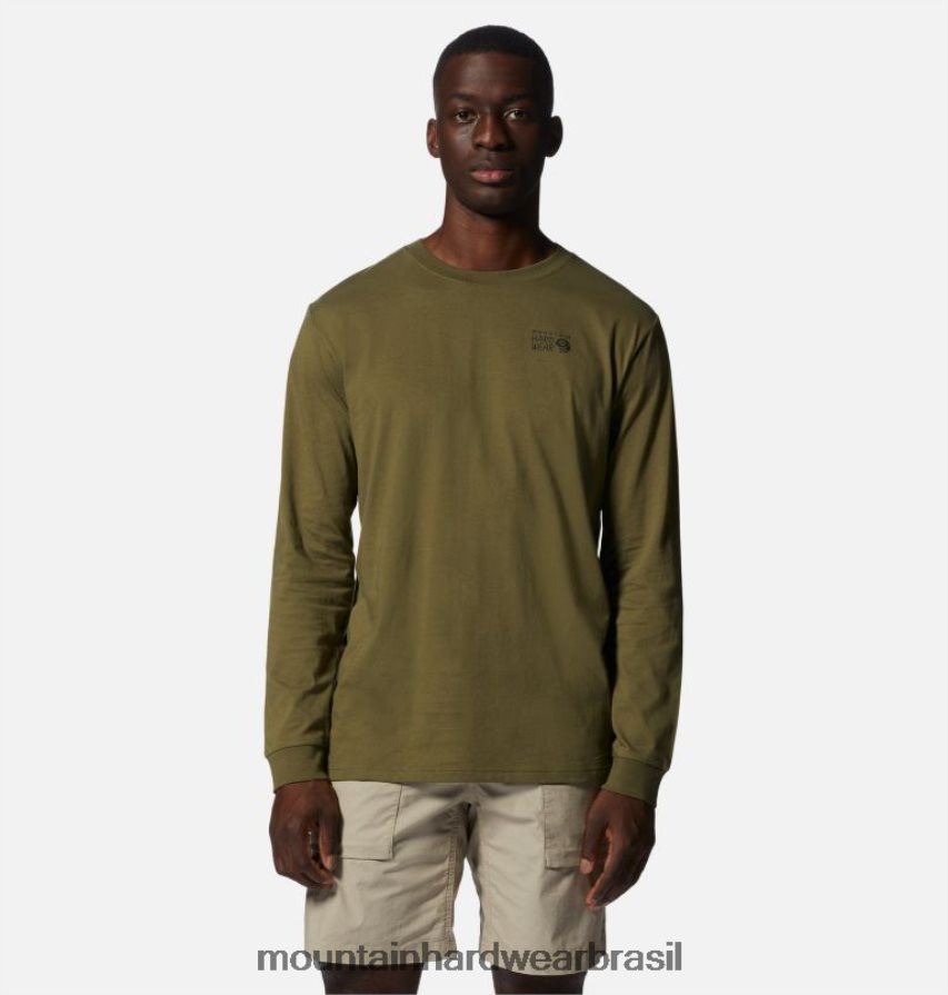 combate verde homens Mountain Hardwear mhw logotipo traseiro manga longa topos AD28F6349 combate verde homens Mountain Hardwear mhw logotipo traseiro manga longa topos AD28F6349