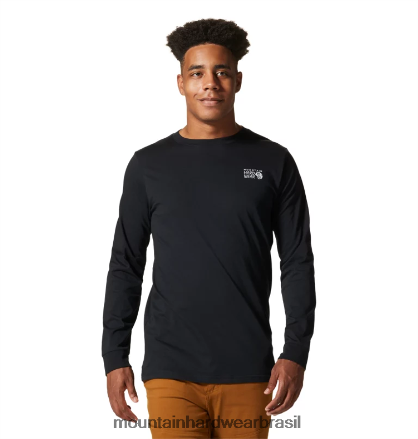 preto homens Mountain Hardwear mhw logotipo traseiro manga longa topos AD28F6350 preto homens Mountain Hardwear mhw logotipo traseiro manga longa topos AD28F6350