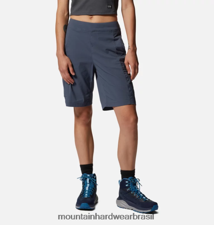 ardósia azul mulheres Mountain Hardwear bermuda cintura alta dynama partes inferiores AD28F6576 ardósia azul mulheres Mountain Hardwear bermuda cintura alta dynama partes inferiores AD28F6576